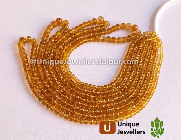 Orange Tourmaline Faceted Roundelle Beads