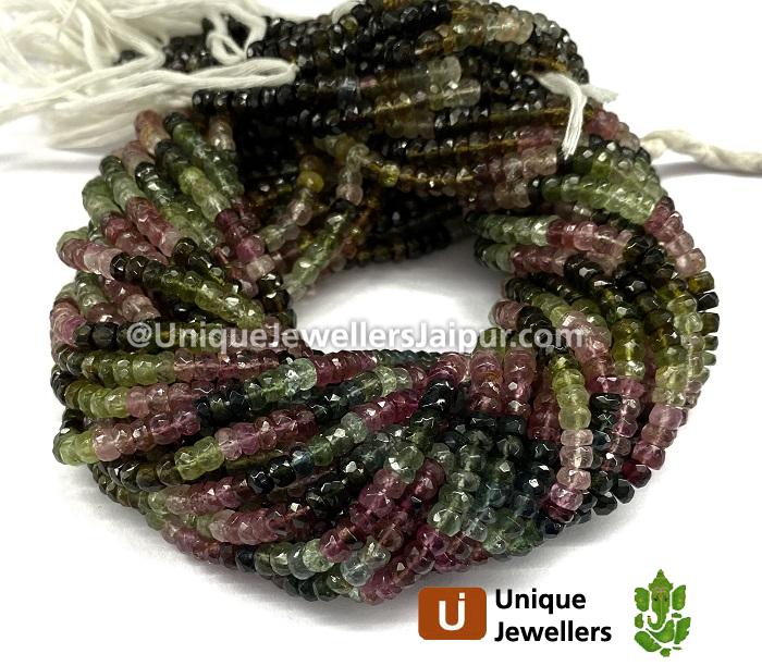 Tourmaline Faceted Roundelle Beads