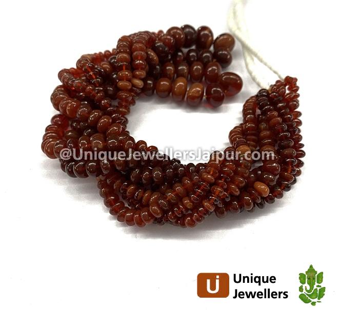 Fire Opal Smooth Roundelle Beads