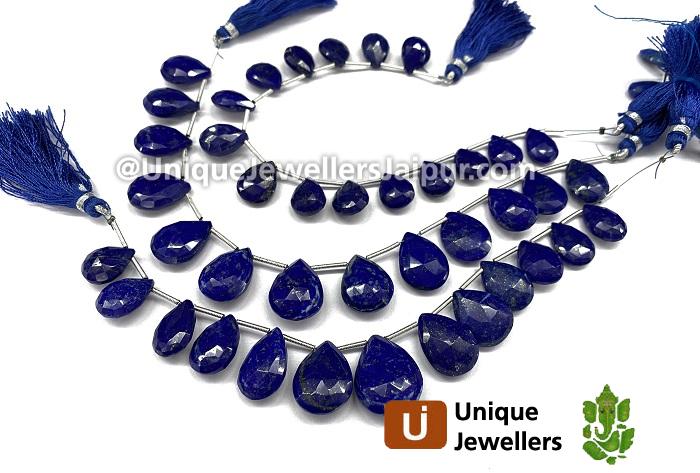 Lapis Faceted Pear Beads