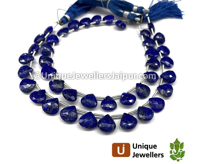 Lapis Faceted Heart Beads