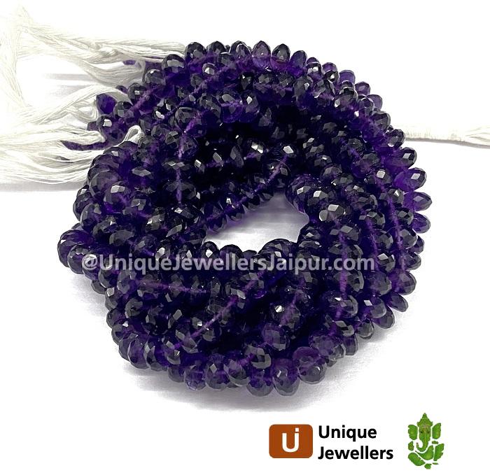 Amethyst Far Faceted Roundelle Beads