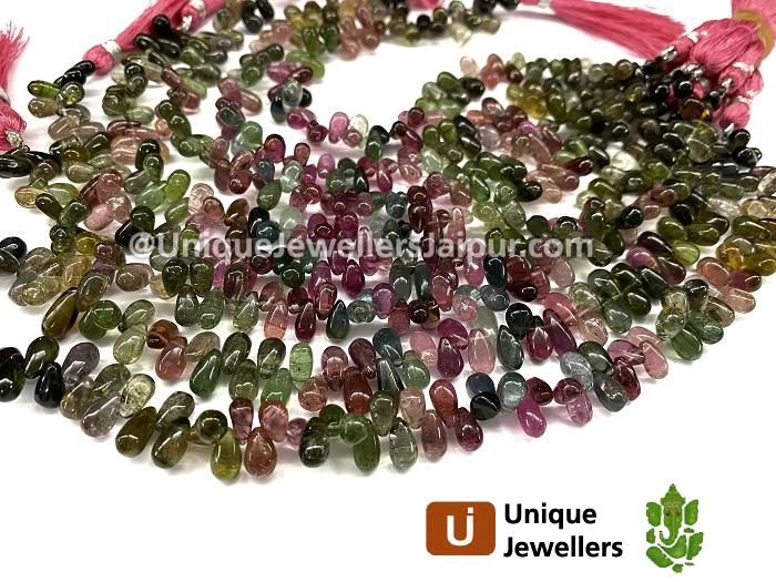 Tourmaline Smooth Drops Beads