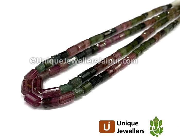 Tourmaline Far Step Cut Cylinder Beads