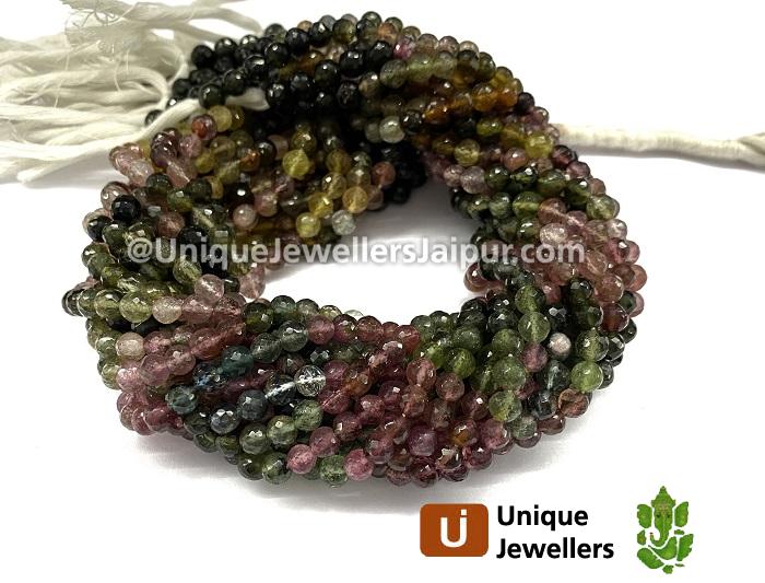 Tourmaline Faceted Round Beads