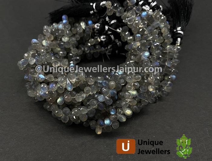 Labradorite Faceted Drop Beads
