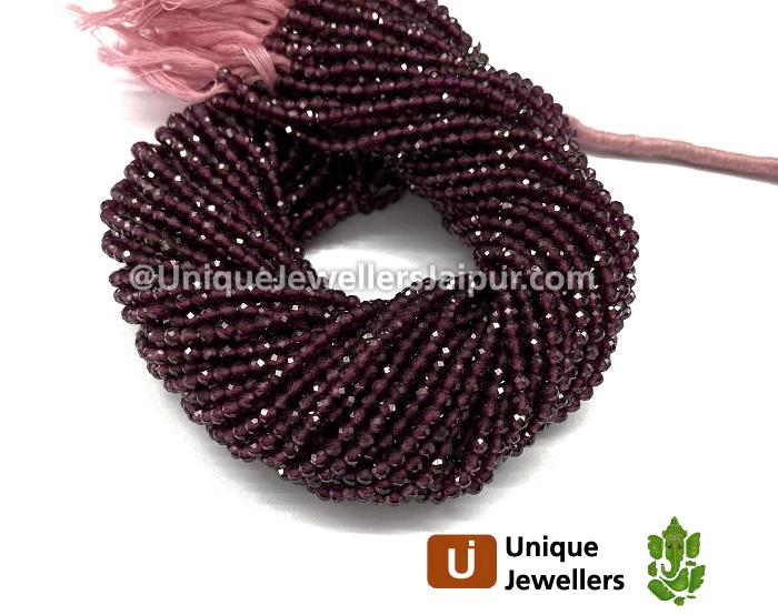 Rhodolite Garnet Micro Cut Round Beads