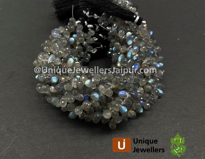 Labradorite Faceted Drop Beads