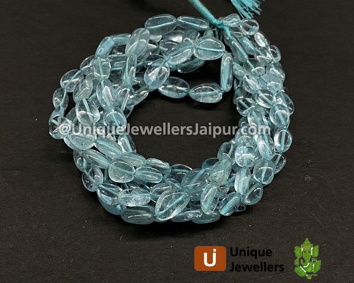 Aquamarine Far Smooth Nugget Beads