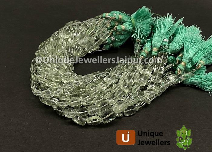 Green Amethyst Faceted Chicklet Beads