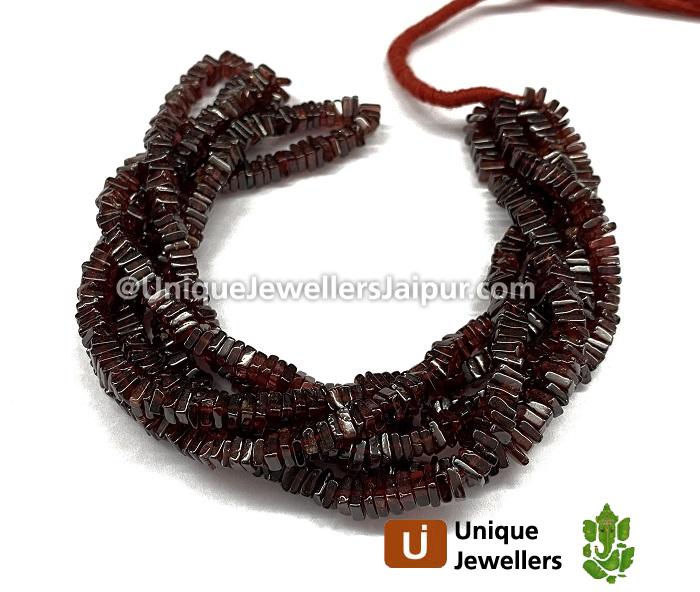 Garnet Plain Heishi Square Beads