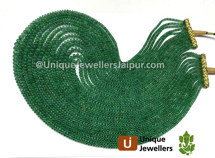 Emerald Smooth Roundelle Beads