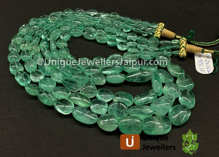 Emerald Far Smooth Nugget Beads
