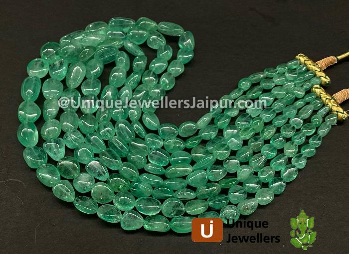 Emerald Far Smooth Nugget Beads