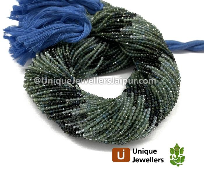 Blue Tourmaline Micro Cut Round Beads