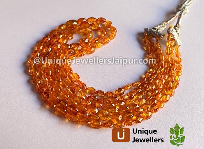 Fanta Spessartite Far Faceted Oval Beads