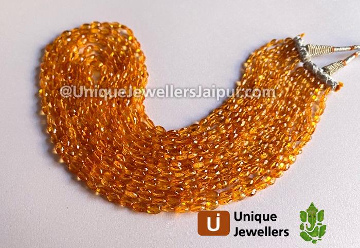 Fanta Spessartite Faceted Oval Beads