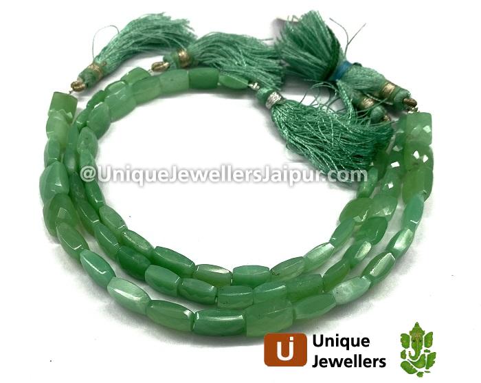 Chrysoprase Faceted Chicklet Beads