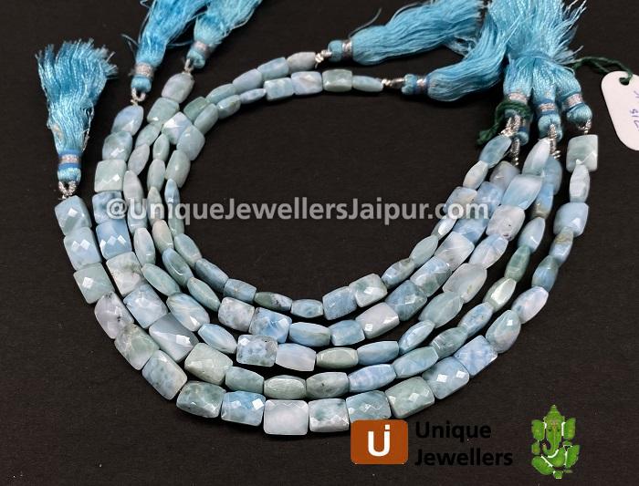 Larimar Faceted Chicklet Beads
