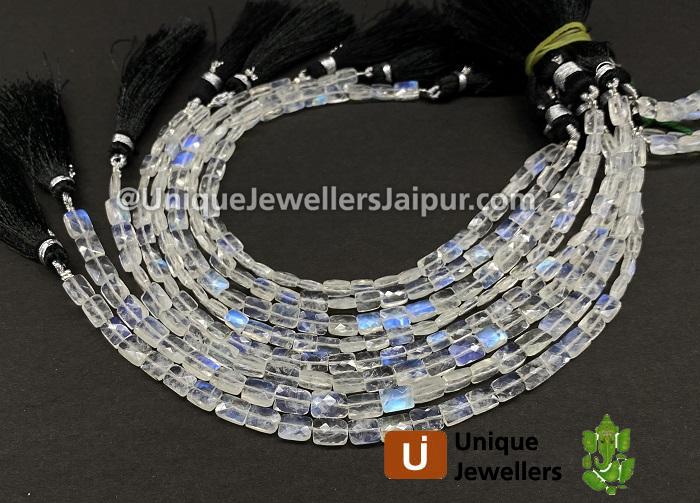 Rainbow Moonstone Faceted Chicklet Beads