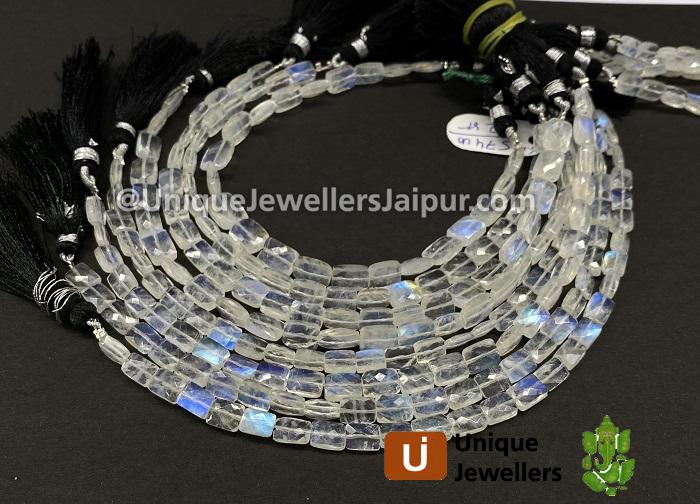 Rainbow Moonstone Far Faceted Chicklet Beads