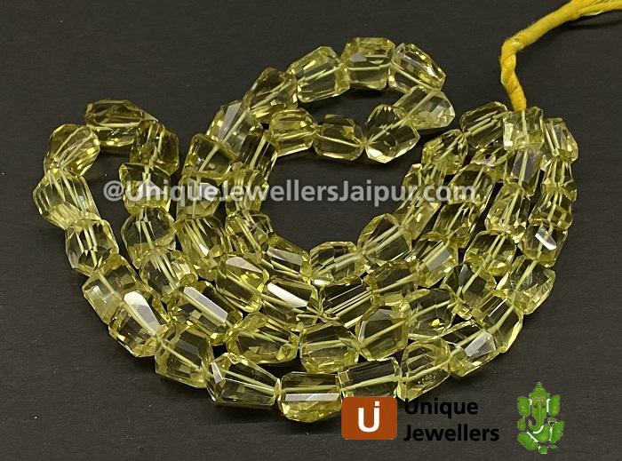 Lemon Quartz Faceted Nuggets Gemstone Beads