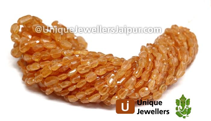 Mandarin Garnet Faceted Nugget Beads