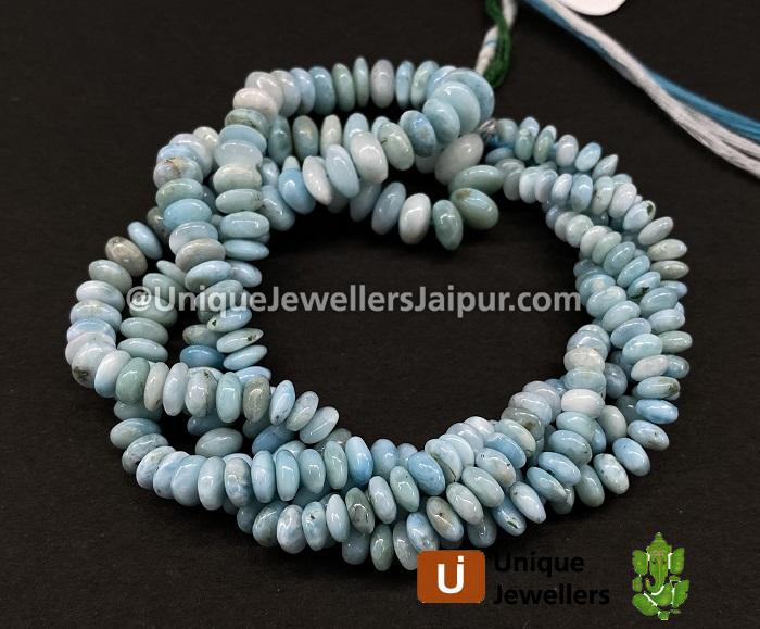 Larimar Smooth Disc Beads