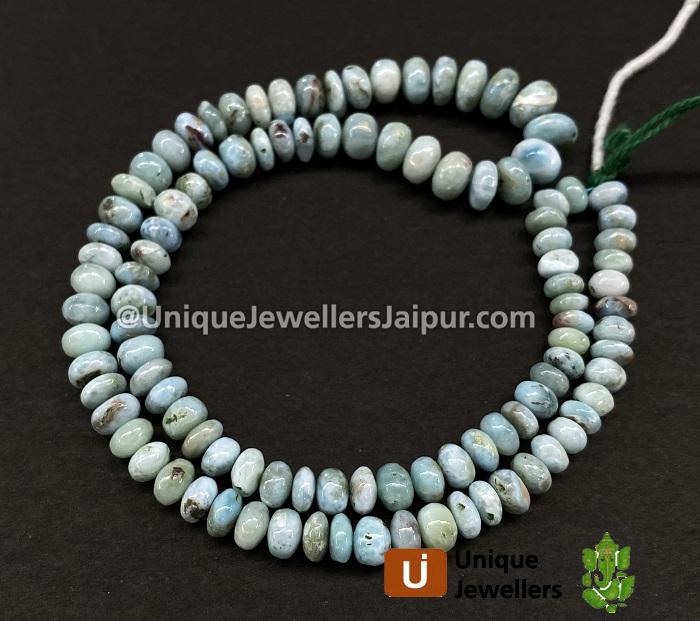 Larimar Smooth Roundelle Beads