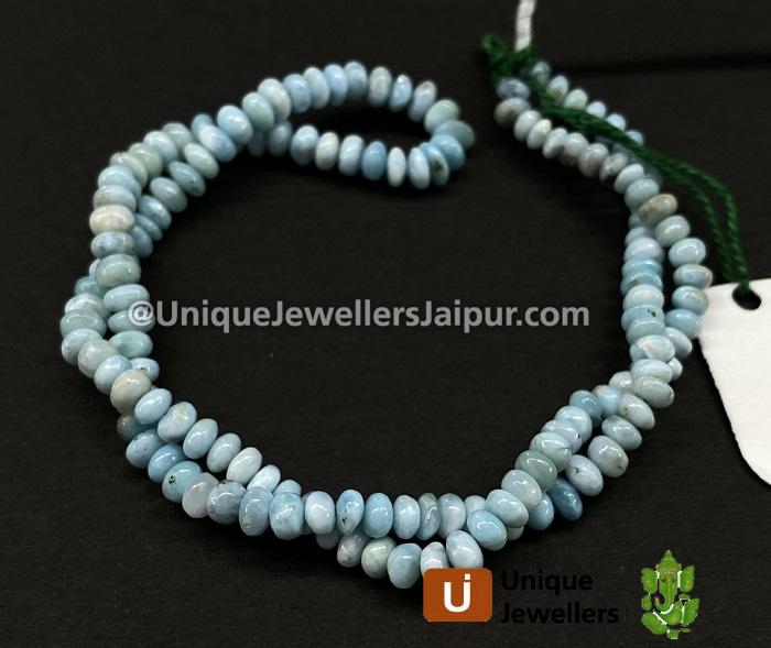 Larimar Smooth Roundelle Beads