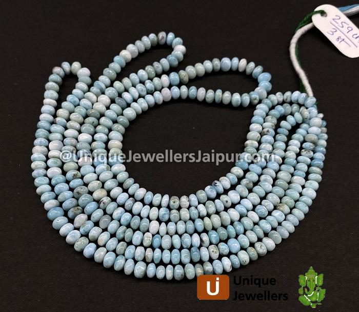 Larimar Smooth Roundelle Beads