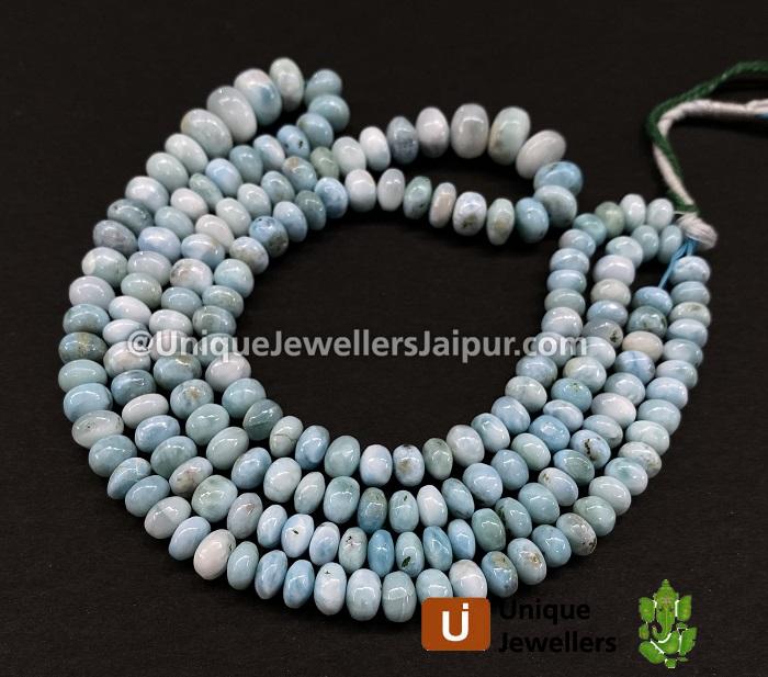 Larimar Smooth Roundelle Beads