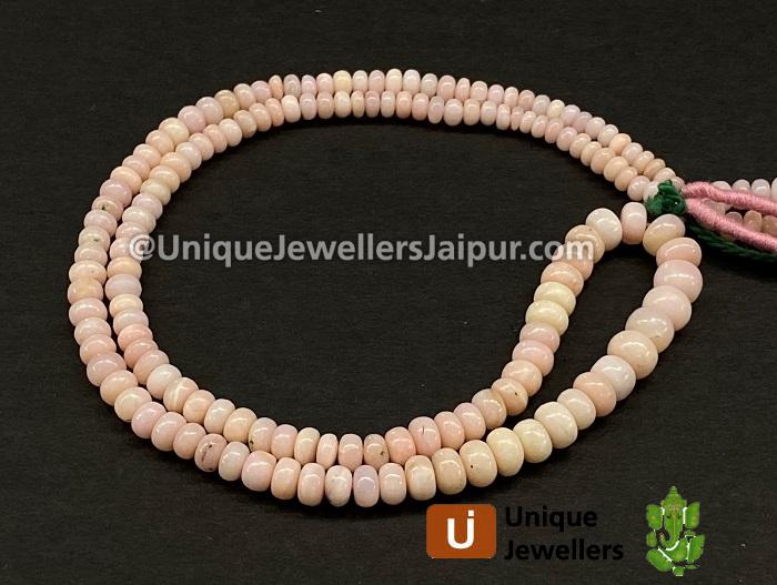 Pink Opal Smooth Roundelle Beads