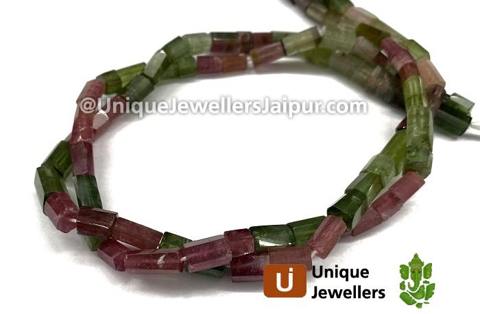 Tourmaline Far Step Cut Cylinder Beads