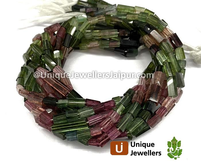 Tourmaline Far Step Cut Cylinder Beads