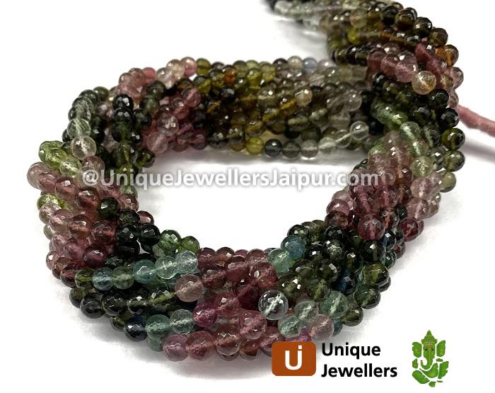 Tourmaline Far Faceted Round Beads