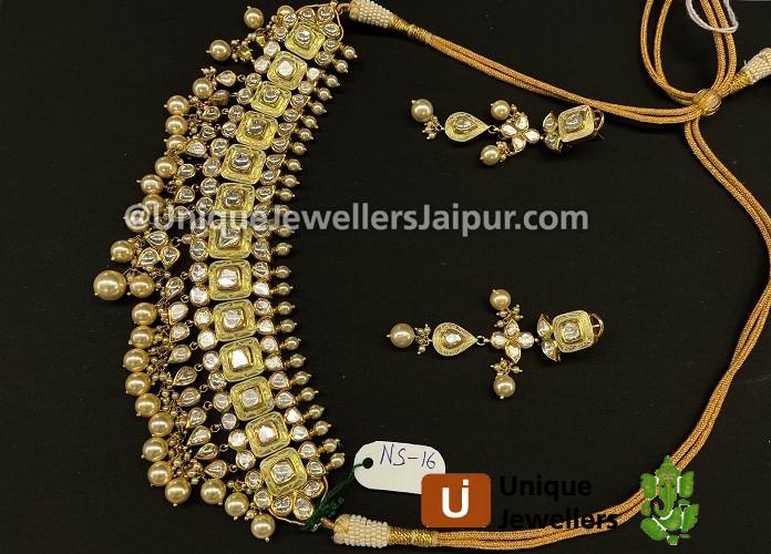 18K Kunda Meena Jewellery Setted With Diamond & Colour Stones