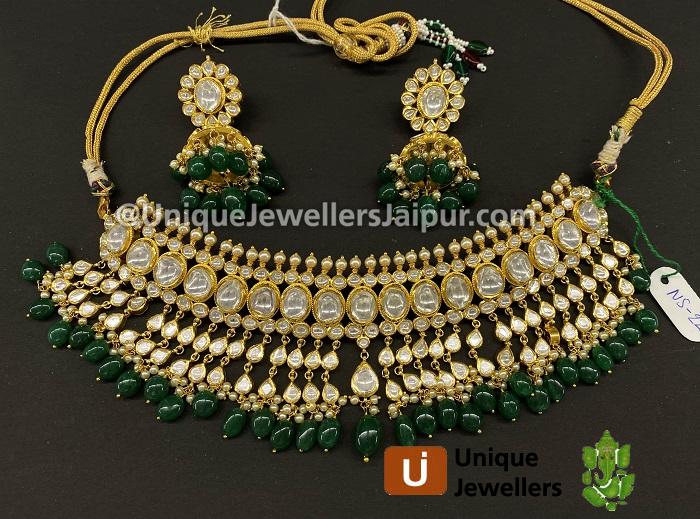 18K Kunda Meena Jewellery Setted With Diamond & Colour Stones