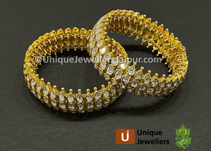 18K Kunda Meena Jewellery Setted With Diamond & Colour Stones