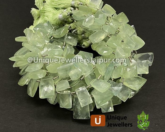 Prehnite Faceted Tie Beads