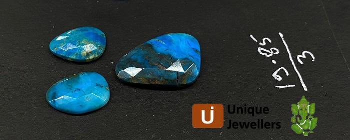Andean Blue Opal Rose Cut Slices