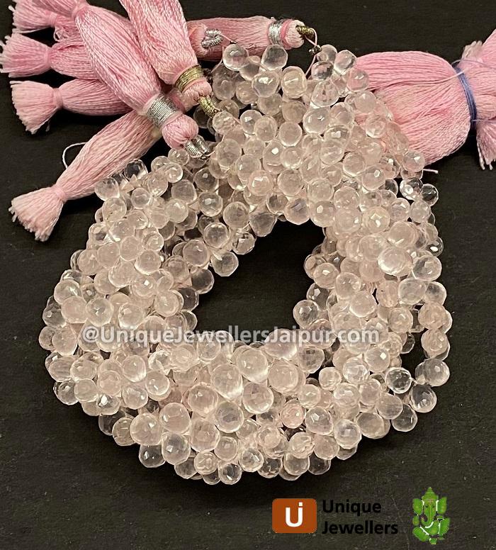 Rose Quartz Faceted Drops