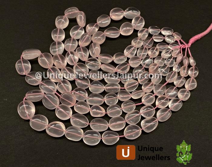 Rose Quartz Far Smooth Oval Nuggets