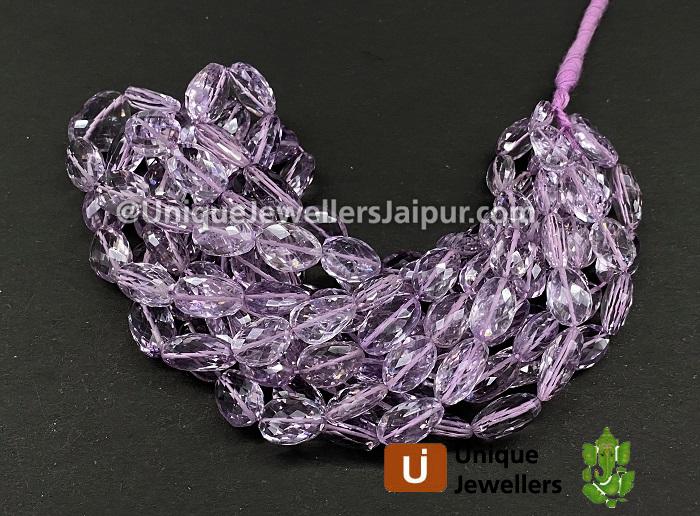 Pink Amethyst Faceted Nugget Beads