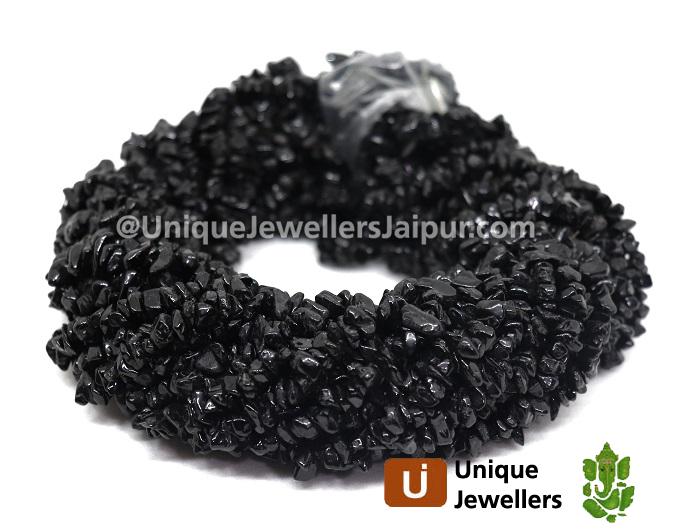 Black Tourmaline Uncut Chips Beads