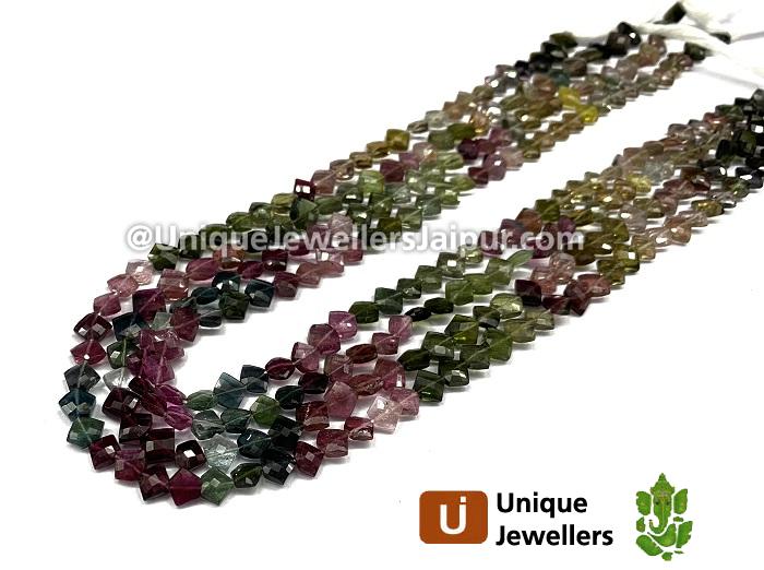 Tourmaline Faceted Pentagon Beads