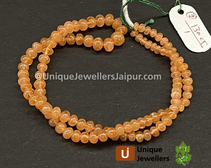 Mandarin Garnet Smooth Roundelle Beads