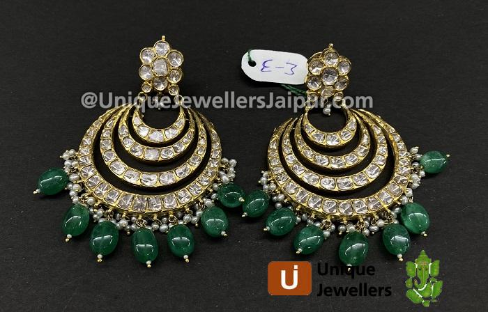 18K Kunda Meena Jewellery Setted With Diamond & Colour Stones