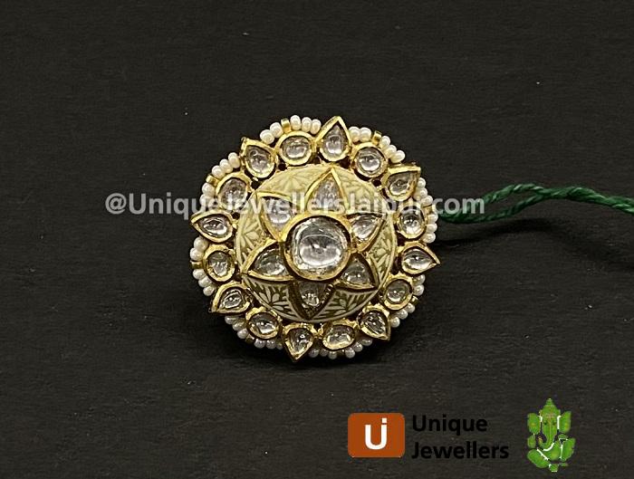 18K Kunda Meena Jewellery Setted With Diamond & Colour Stones