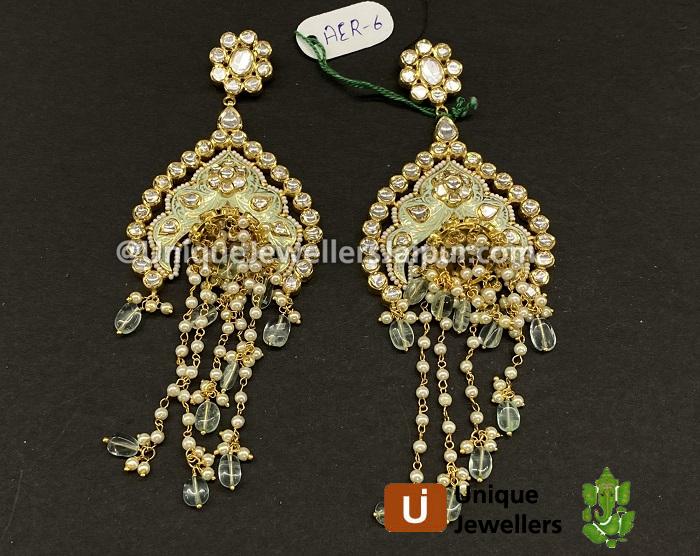 18K Kunda Meena Jewellery Setted With Diamond & Colour Stones